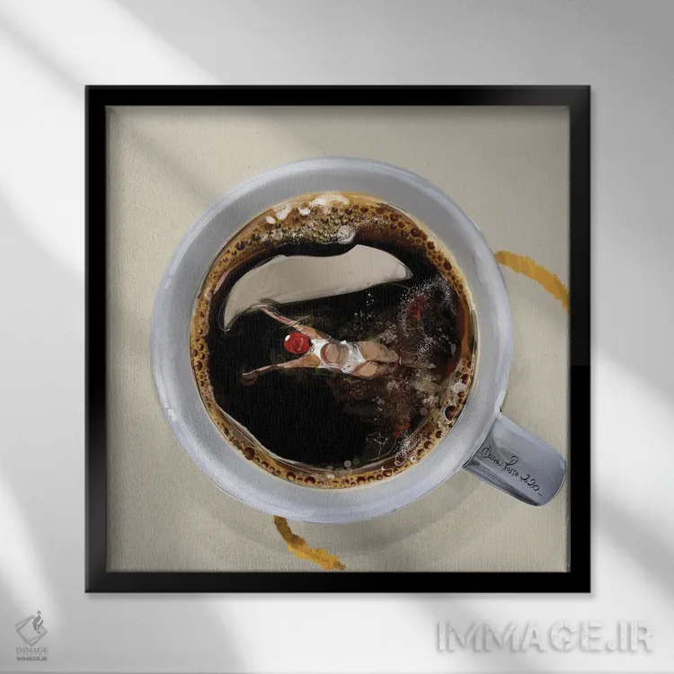 تابلو صبح سهشنبه اثر داریا روسو - نمای قابدار مشکی