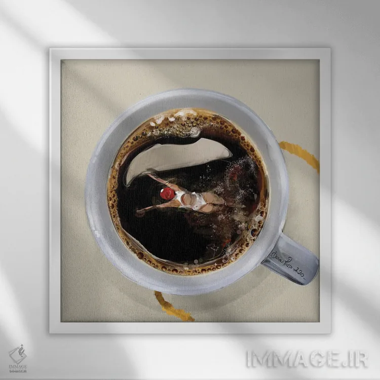 تابلو صبح سهشنبه اثر داریا روسو - نمای قابدار سفید