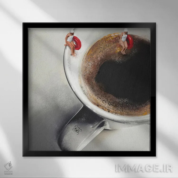 تابلو صبح چهارشنبه اثر داریا روسو - نمای قابدار مشکی