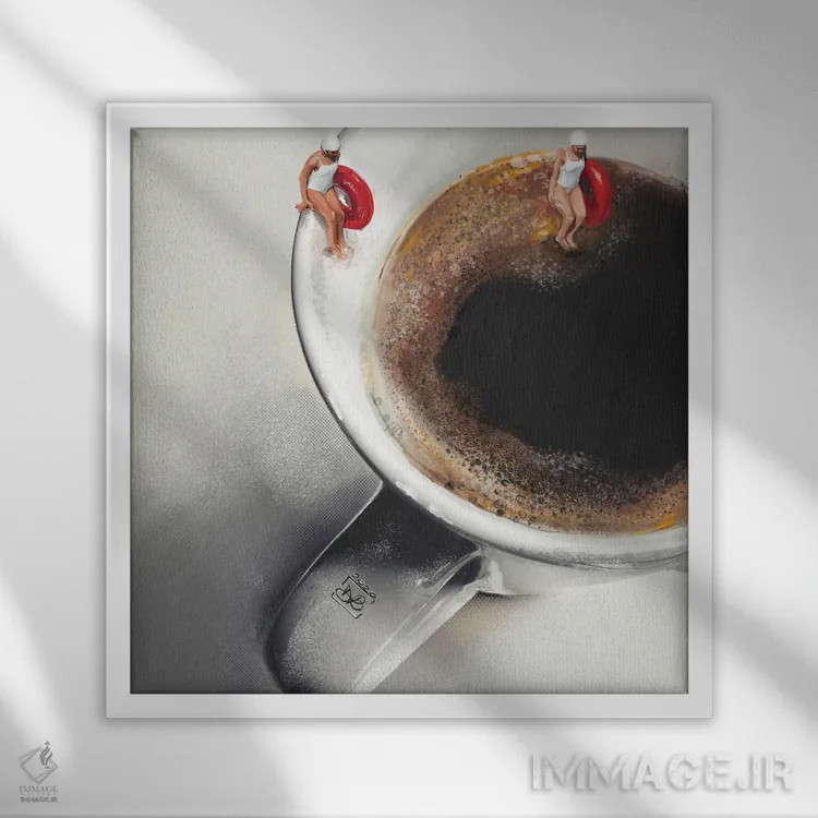 تابلو صبح چهارشنبه اثر داریا روسو - نمای قابدار سفید