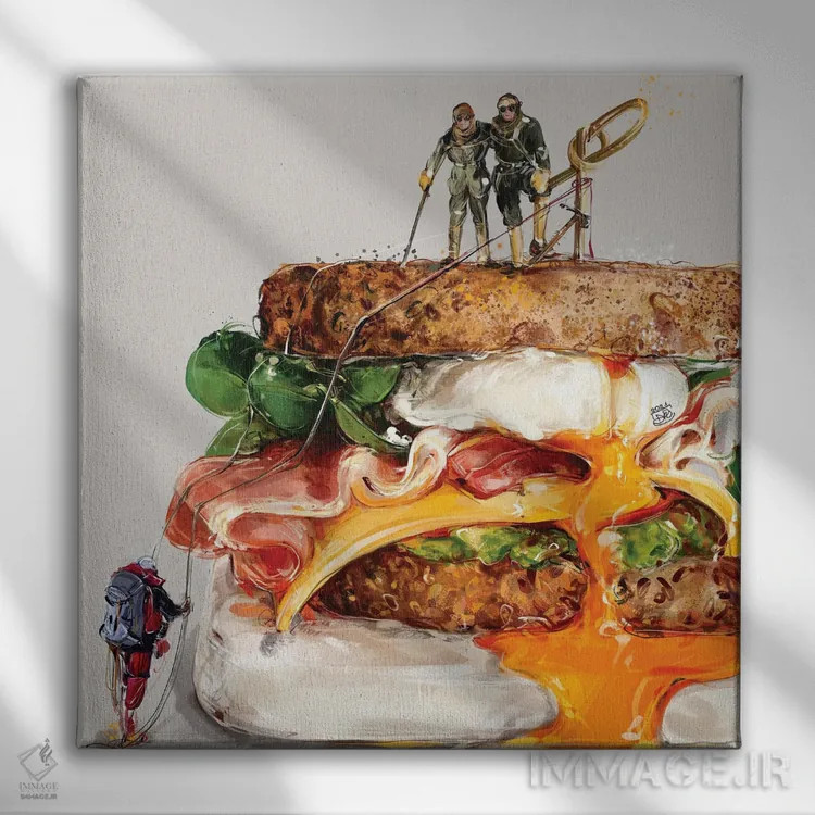 تابلو به سوی قله اثر داریا روسو - نمای روبهرو روی دیوار
