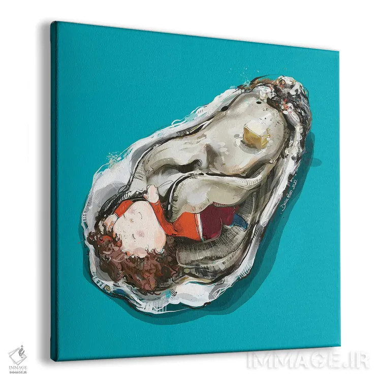 تابلو سخت مشغول خوابیدن اثر داریا روسو - نمای پرسپکتیو محصول