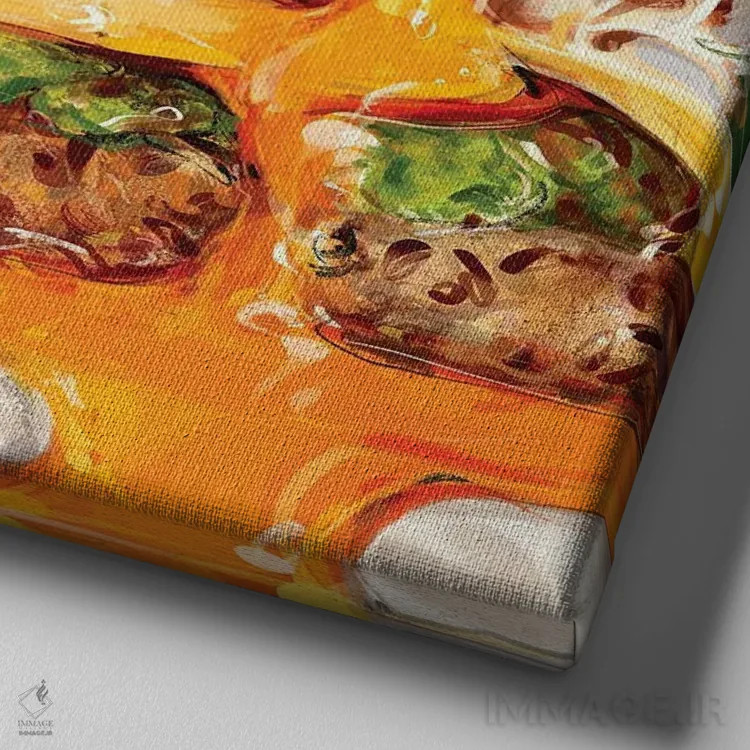 تابلو به سوی قله اثر داریا روسو - نمای نزدیک بافت بوم