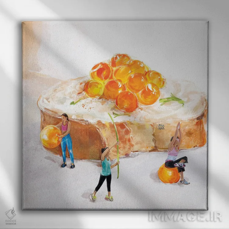 تابلو کشش صبحگاهی اثر داریا روسو - نمای روبهرو روی دیوار