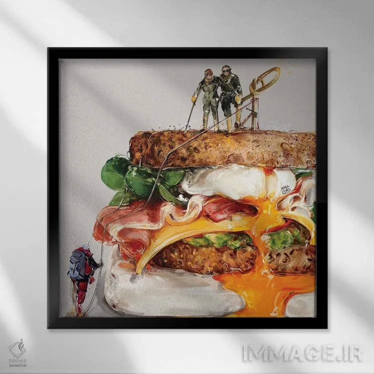 تابلو به سوی قله اثر داریا روسو - نمای قابدار مشکی