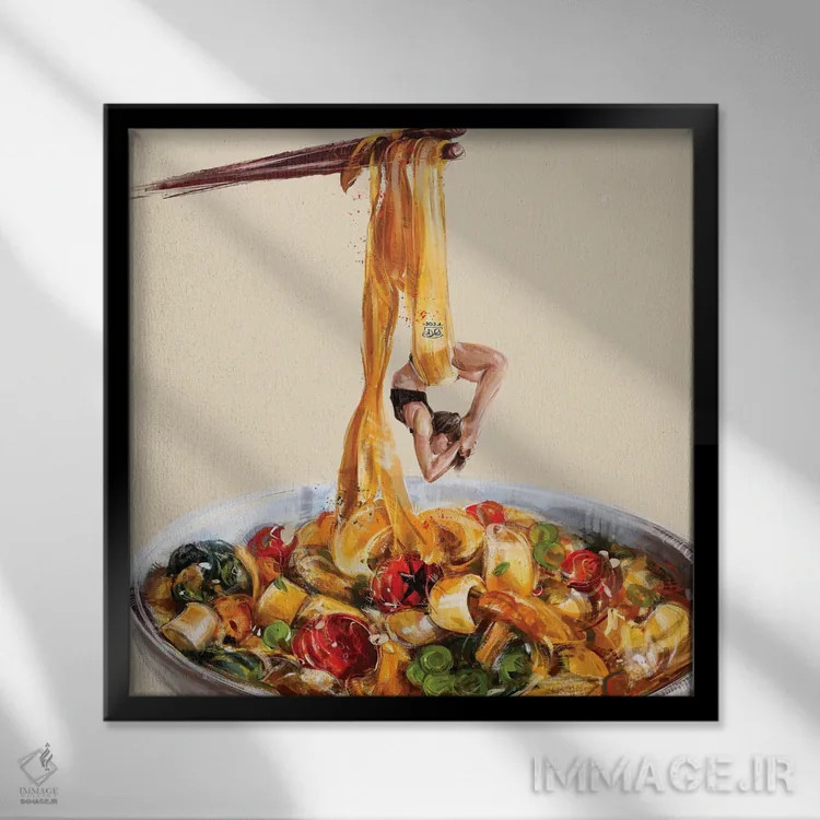 تابلو یوگای ایتالیایی اثر داریا روسو - نمای قابدار مشکی