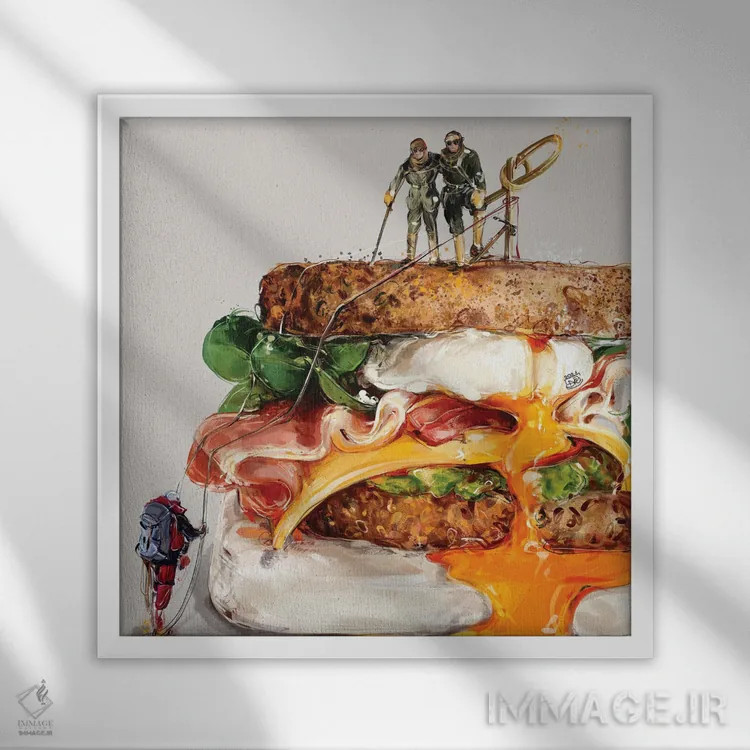 تابلو به سوی قله اثر داریا روسو - نمای قابدار سفید