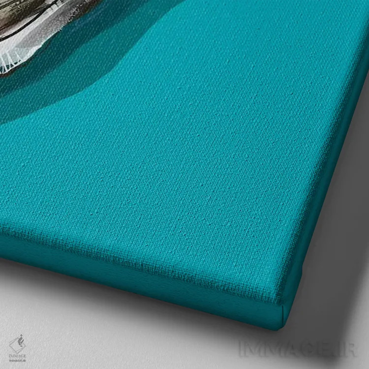 تابلو سخت مشغول خوابیدن اثر داریا روسو - نمای نزدیک بافت بوم