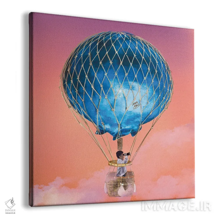 تابلو بالون هوای آبی اثر داریا روسو - نمای پرسپکتیو محصول