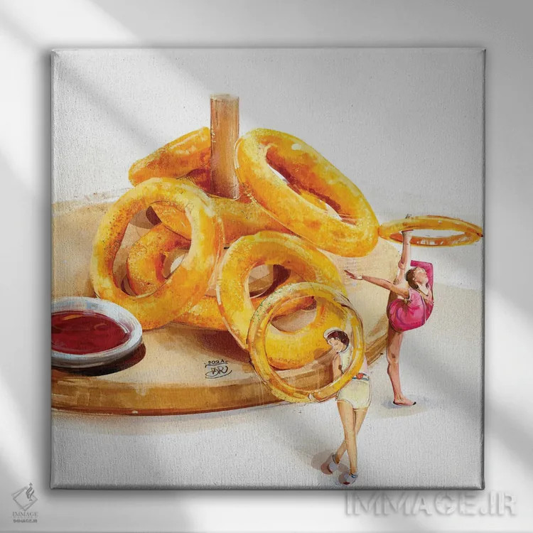 تابلو ژیمناستیک ترد و هوایی اثر داریا روسو - نمای روبهرو روی دیوار