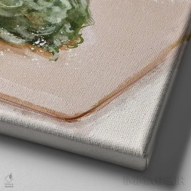 تابلو راویولی دستساز خانگی اثر داریا روسو - نمای نزدیک بافت بوم