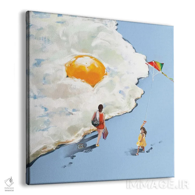 تابلو شوخی با زرده تخم مرغ اثر داریا روسو - نمای پرسپکتیو محصول