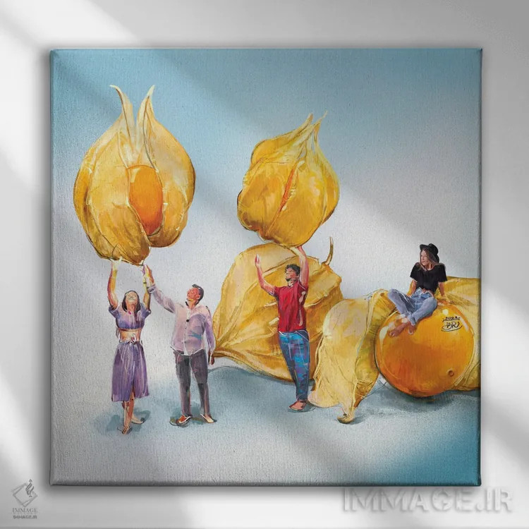 تابلو فانوسهای چینی اثر داریا روسو - نمای روبهرو روی دیوار