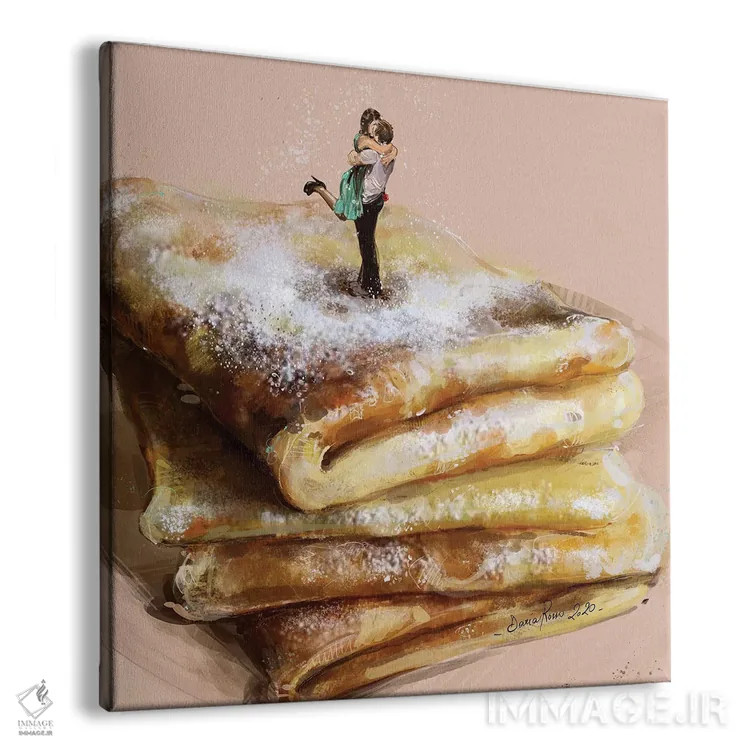 تابلو بوسه فرانسوی اثر داریا روسو - نمای پرسپکتیو محصول