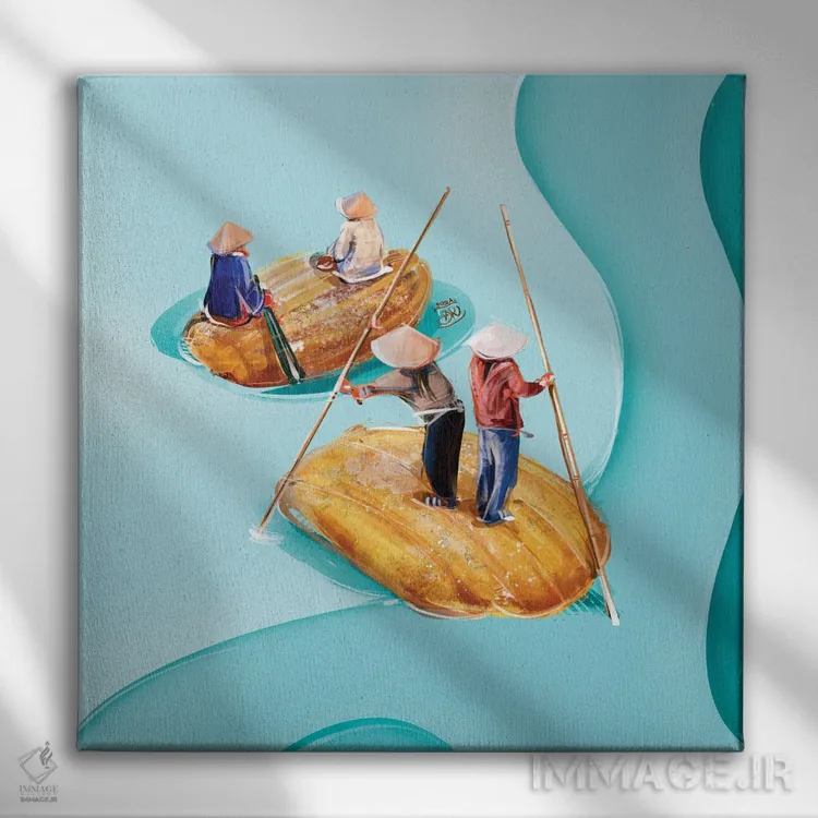 تابلو سفر مادلِن اثر داریا روسو - نمای روبهرو روی دیوار