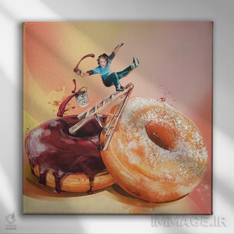 تابلو اووپس (آخ!) اثر داریا روسو - نمای روبهرو روی دیوار