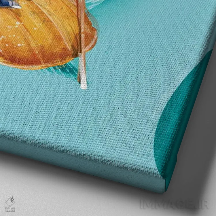 تابلو سفر مادلِن اثر داریا روسو - نمای نزدیک بافت بوم