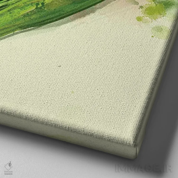 تابلو نخودهای خوشحال اثر داریا روسو - نمای نزدیک بافت بوم