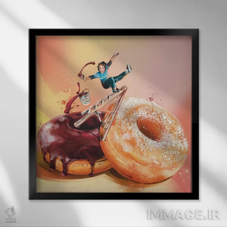 تابلو اووپس (آخ!) اثر داریا روسو - نمای قابدار مشکی