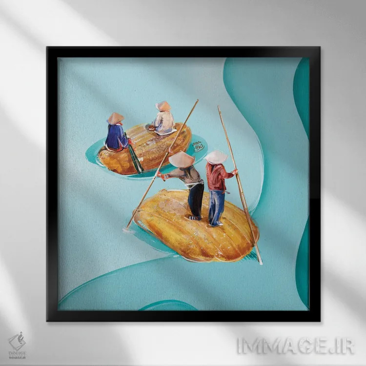 تابلو سفر مادلِن اثر داریا روسو - نمای قابدار مشکی