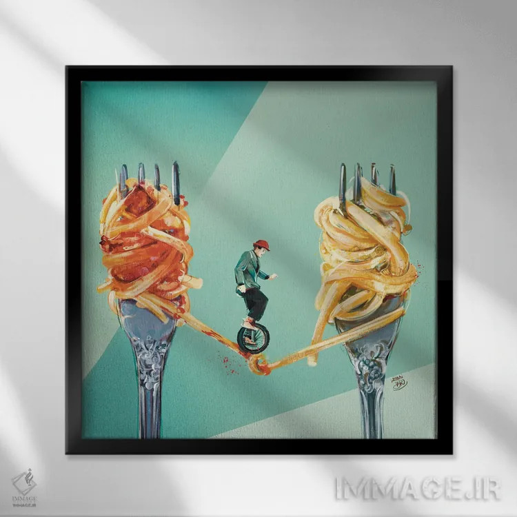 تابلو رژیم متعادل اثر داریا روسو - نمای قابدار مشکی