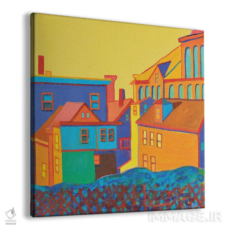 تابلو آکر زرد کهربایی اثر دبرا برتون رابینسون - نمای پرسپکتیو محصول