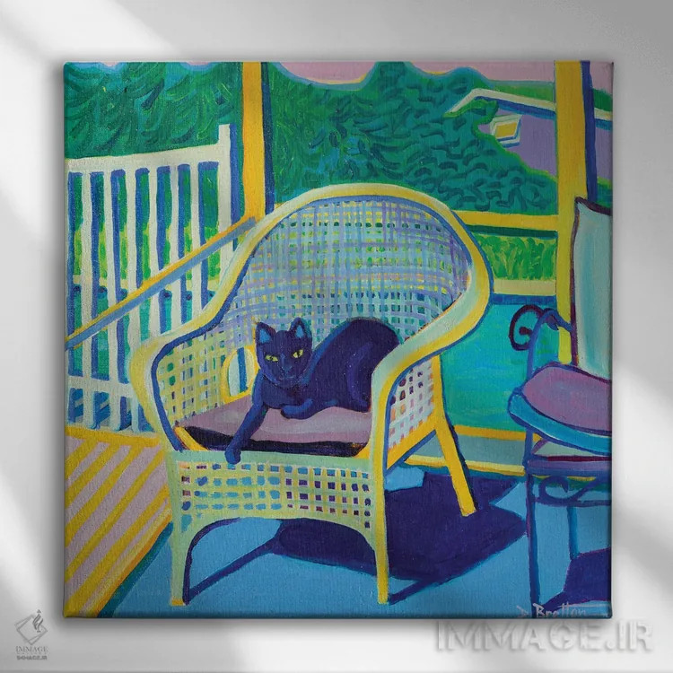 تابلو شاه لویی در ایوان پشتی اثر دبرا برتون رابینسون - نمای روبهرو روی دیوار