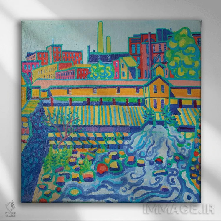 تابلو قفلهای پایین لوول اثر دبرا برتون رابینسون - نمای روبهرو روی دیوار