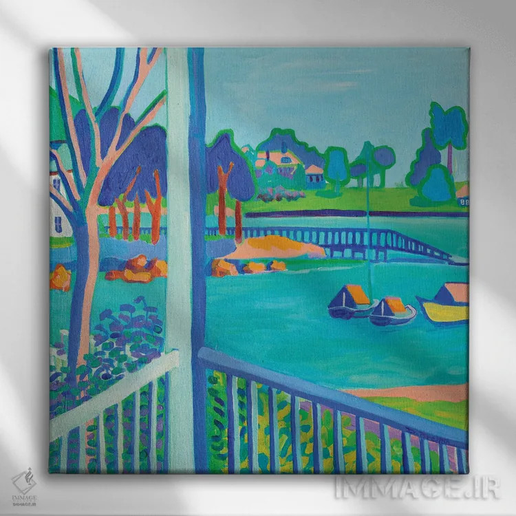 تابلو بندر منچستر بایدسی (منچستر ساحلی) اثر دبرا برتون رابینسون - نمای روبهرو روی دیوار