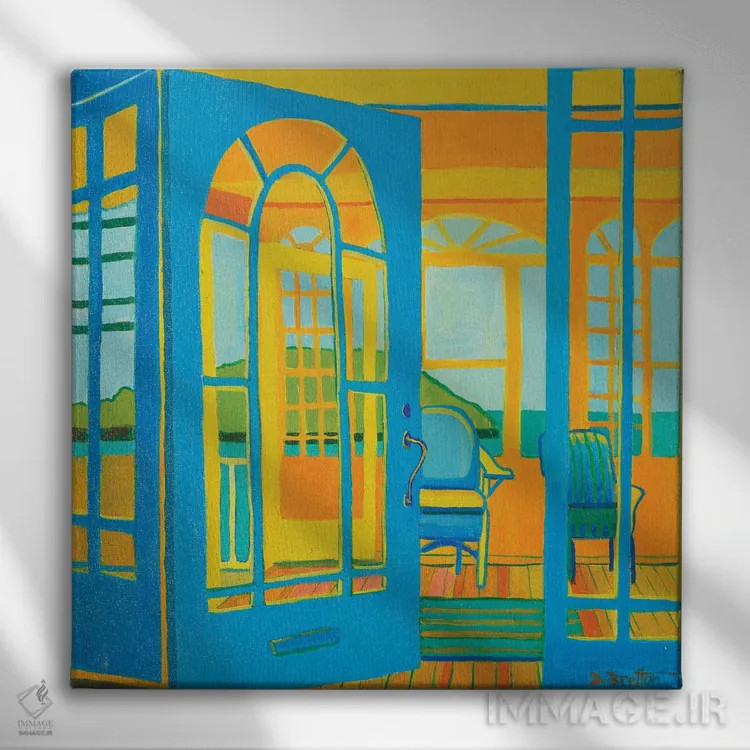 تابلو ایوان آفتابی جزیره سالت اثر دبرا برتون رابینسون - نمای روبهرو روی دیوار