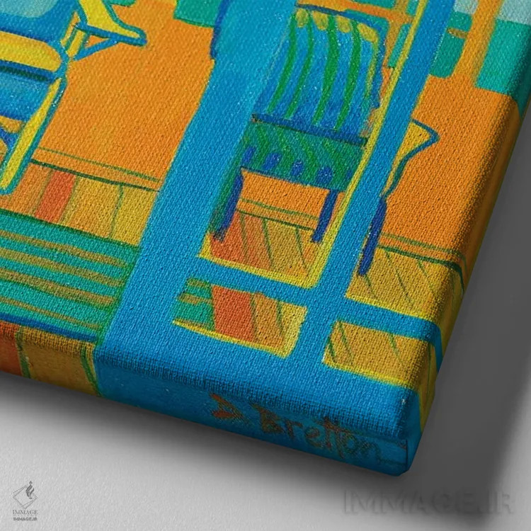 تابلو ایوان آفتابی جزیره سالت اثر دبرا برتون رابینسون - نمای نزدیک بافت بوم