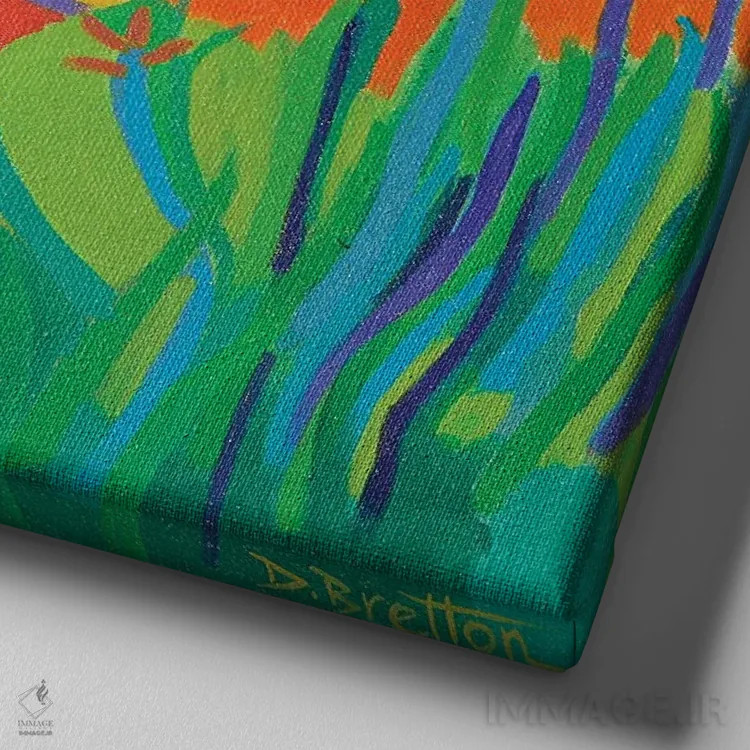 تابلو قایقرانی در پوینت تاک اثر دبرا برتون رابینسون - نمای نزدیک بافت بوم