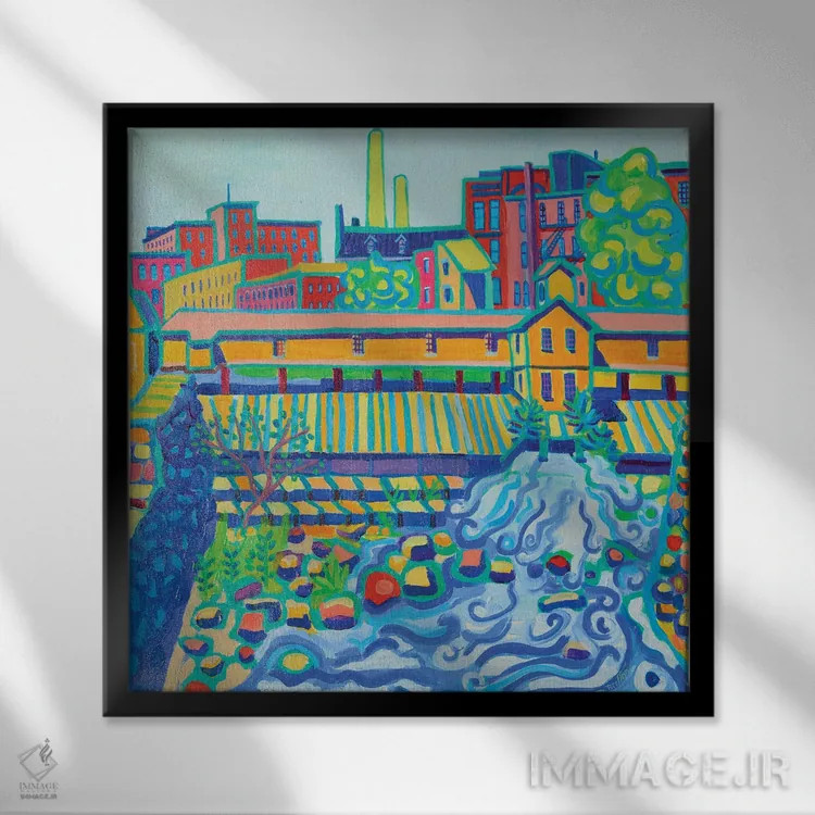 تابلو قفلهای پایین لوول اثر دبرا برتون رابینسون - نمای قابدار مشکی