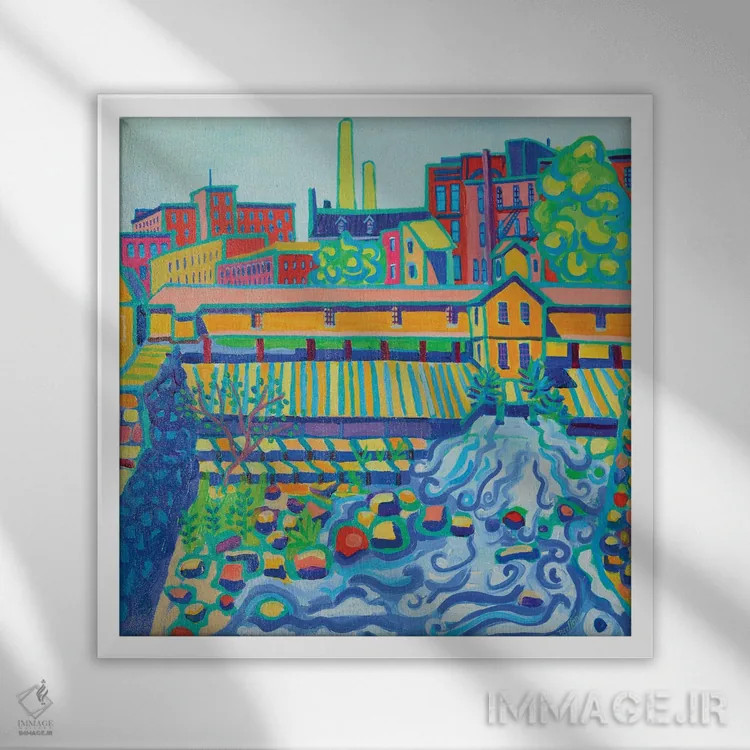 تابلو قفلهای پایین لوول اثر دبرا برتون رابینسون - نمای قابدار سفید