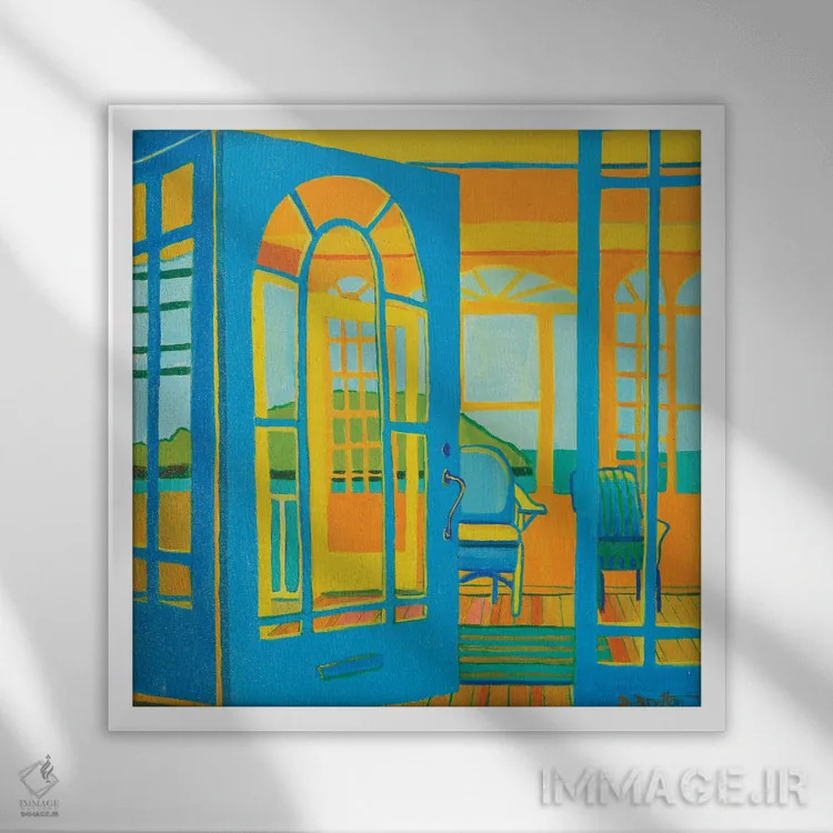 تابلو ایوان آفتابی جزیره سالت اثر دبرا برتون رابینسون - نمای قابدار سفید