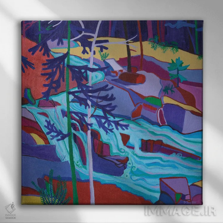 تابلو آبشار رودخانه وایلدکت اثر دبرا برتون رابینسون - نمای روبهرو روی دیوار