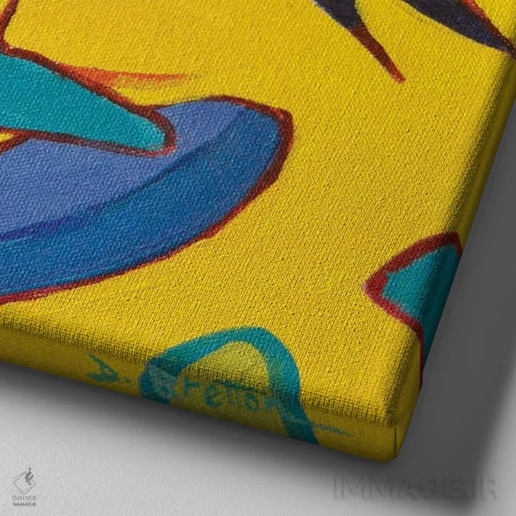 تابلو کلاهمشکی اثر دبرا برتون رابینسون - نمای نزدیک بافت بوم