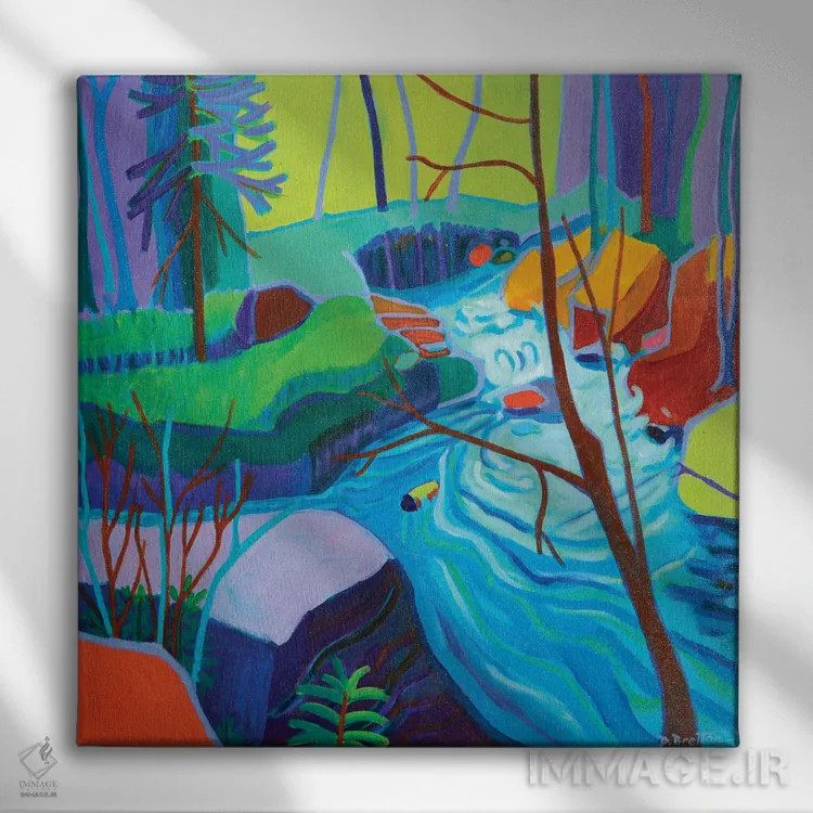 تابلو همریزش اثر دبرا برتون رابینسون - نمای روبهرو روی دیوار