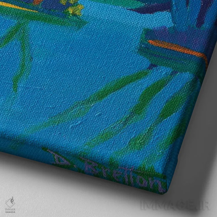 تابلو قایقسواری در مساپوآگ اثر دبرا برتون رابینسون - نمای نزدیک بافت بوم