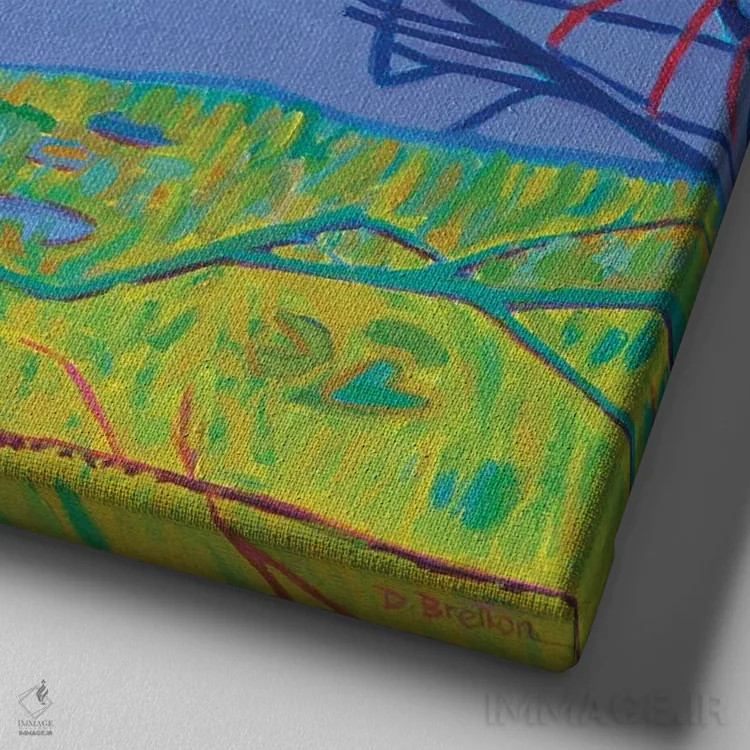 تابلو باتلاق دریاچه فریمن اثر دبرا برتون رابینسون - نمای نزدیک بافت بوم