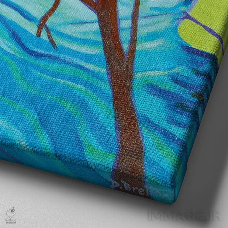 تابلو همریزش اثر دبرا برتون رابینسون - نمای نزدیک بافت بوم