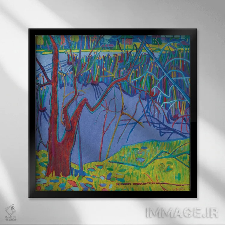 تابلو باتلاق دریاچه فریمن اثر دبرا برتون رابینسون - نمای قابدار مشکی