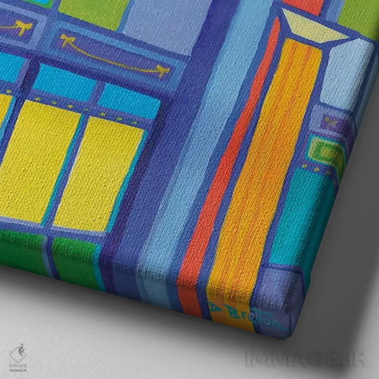 تابلو گربه بن مارشه اثر دبرا برتون رابینسون - نمای نزدیک بافت بوم