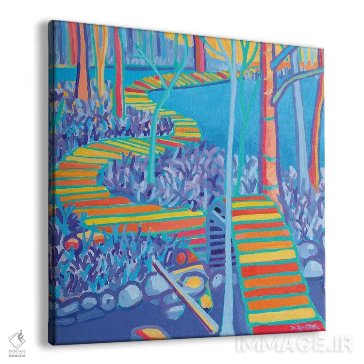 تابلو مسیر پیادهروی جنگل شهرک اثر دبرا برتون رابینسون - نمای پرسپکتیو محصول