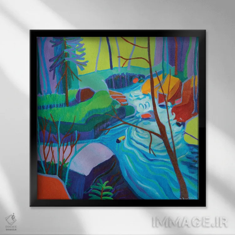 تابلو همریزش اثر دبرا برتون رابینسون - نمای قابدار مشکی