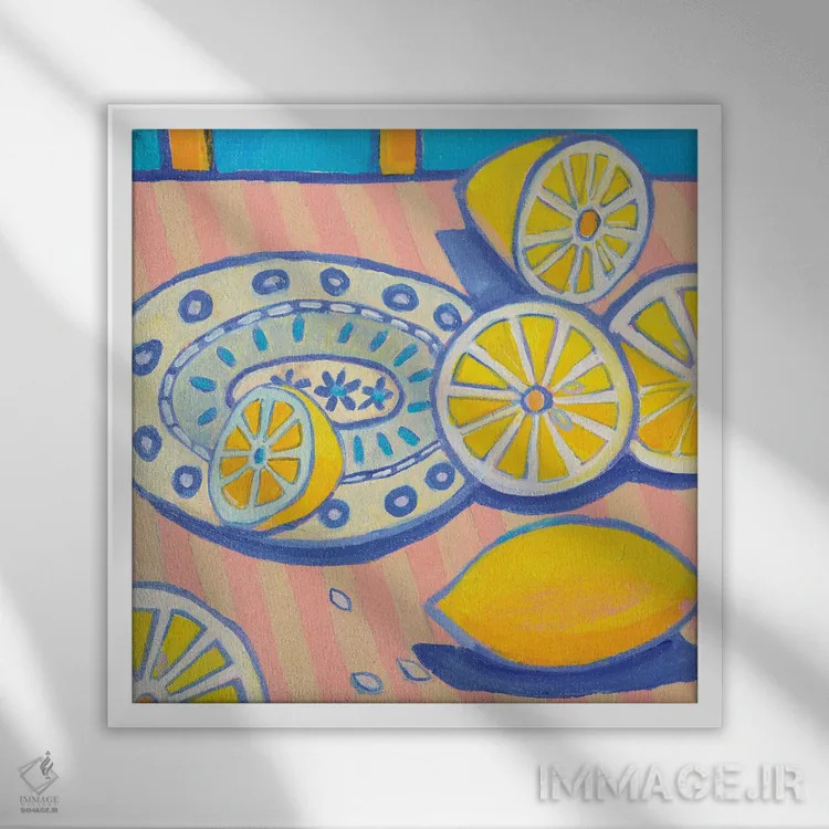 تابلو لیمو لو لو اثر دبرا برتون رابینسون - نمای قابدار سفید