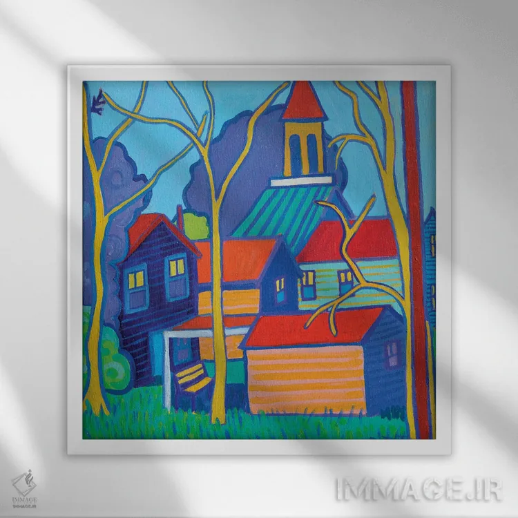 تابلو زادگاه اثر دبرا برتون رابینسون - نمای قابدار سفید