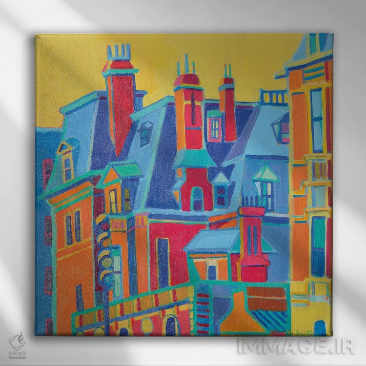 تابلو خانه هالیس هانول اثر دبرا برتون رابینسون - نمای روبهرو روی دیوار