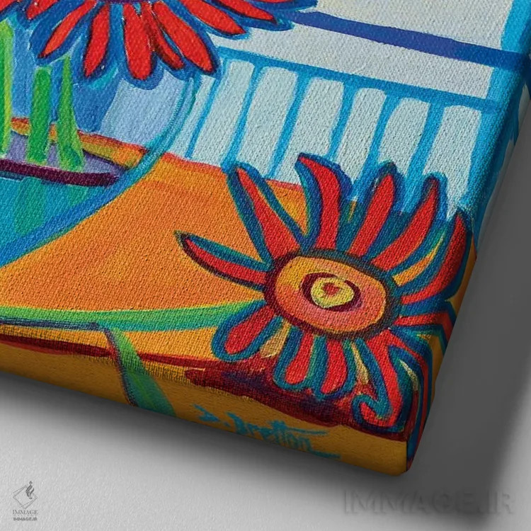 تابلو باغ مخفی اثر دبرا برتون رابینسون - نمای نزدیک بافت بوم