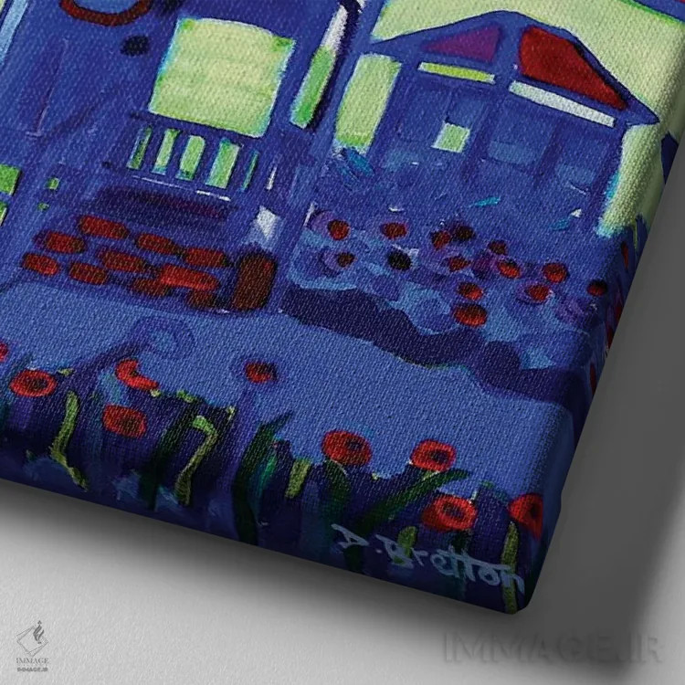 تابلو اصطبل کالسکه دکوردووا اثر دبرا برتون رابینسون - نمای نزدیک بافت بوم